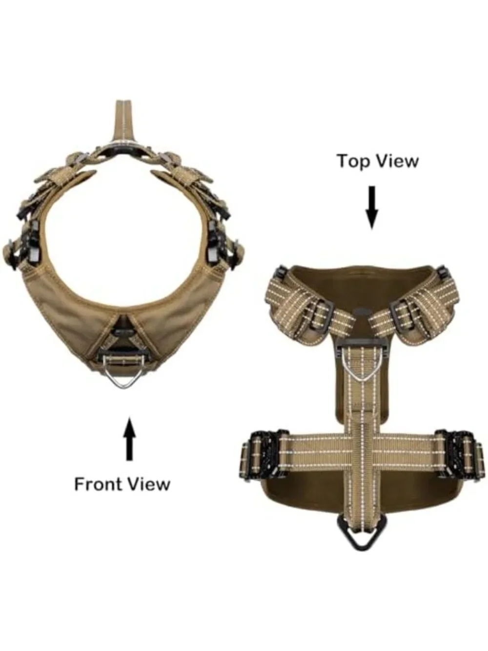 Adjustable Dog Halter Harness with Metal Buckles | Vest for Large Breeds